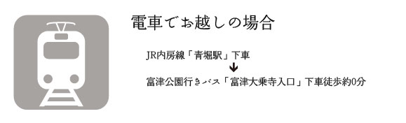 電車でお越しの場合